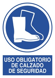 SEÑAL ISOO11A3PN 420x297mm PVC OBLIG.CALZADO SEGURIDAD